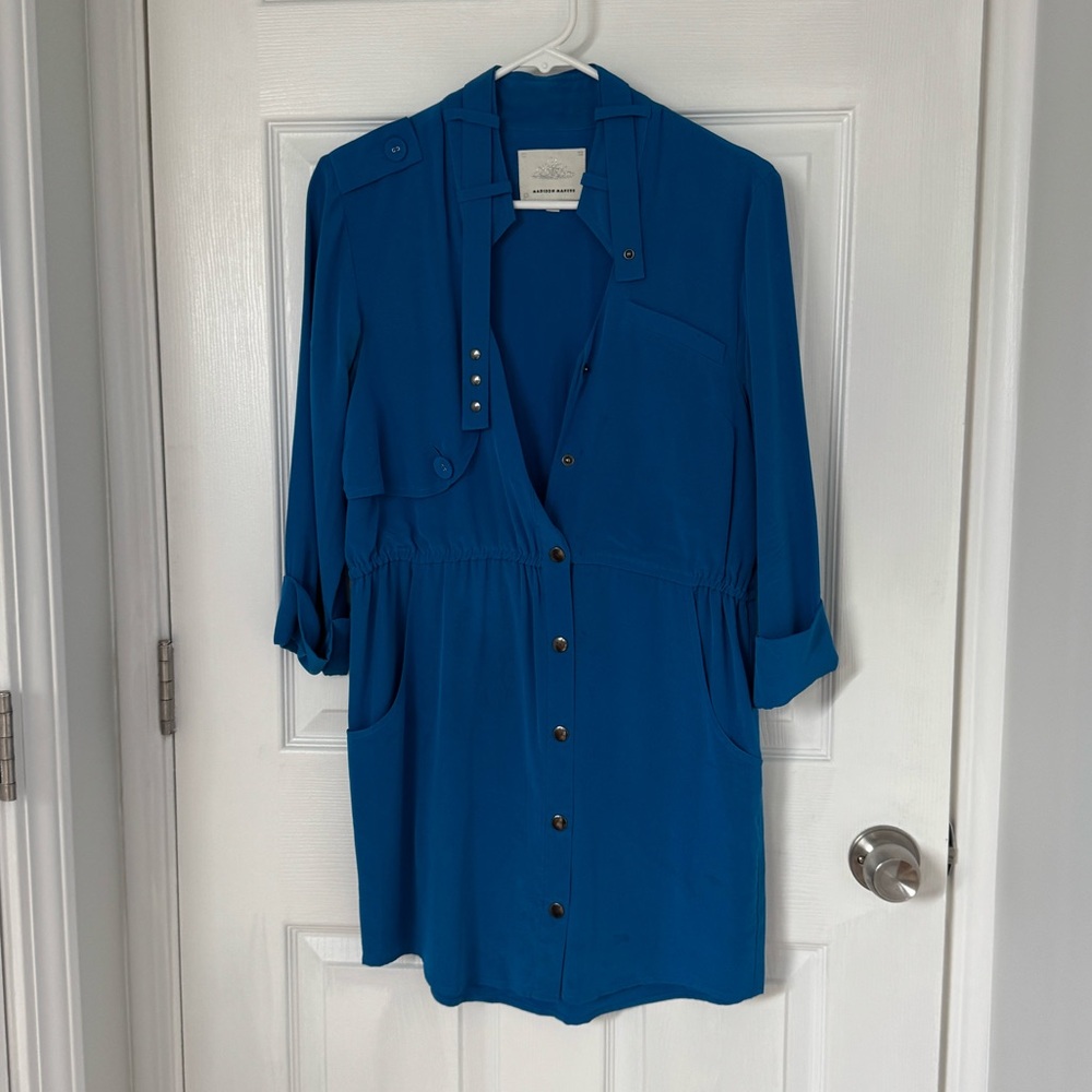 Madison Marcus silk blue dress